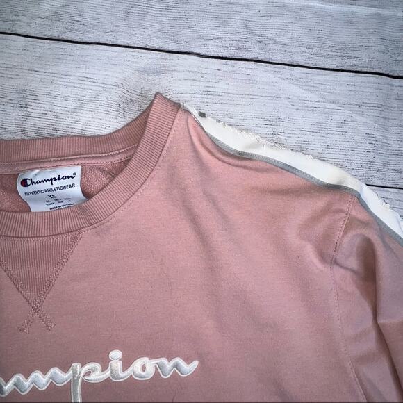 Champion Women's Heritage Crewneck Sweatshirt with Trim Pink Size XS - Picture 8 of 11